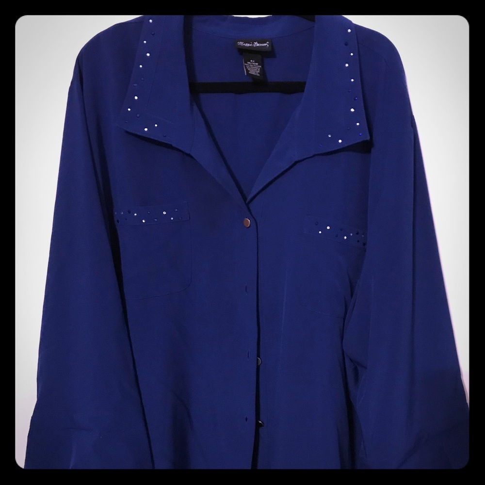 Blue dress blouse 4x